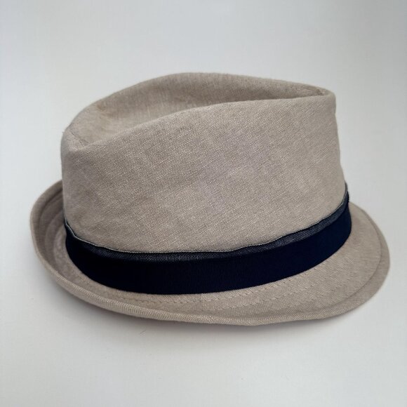 Impermeable By Weatherproof Fedora Hat Fitted Cap Beige Size L Cotton Blend VTG - Picture 3 of 7